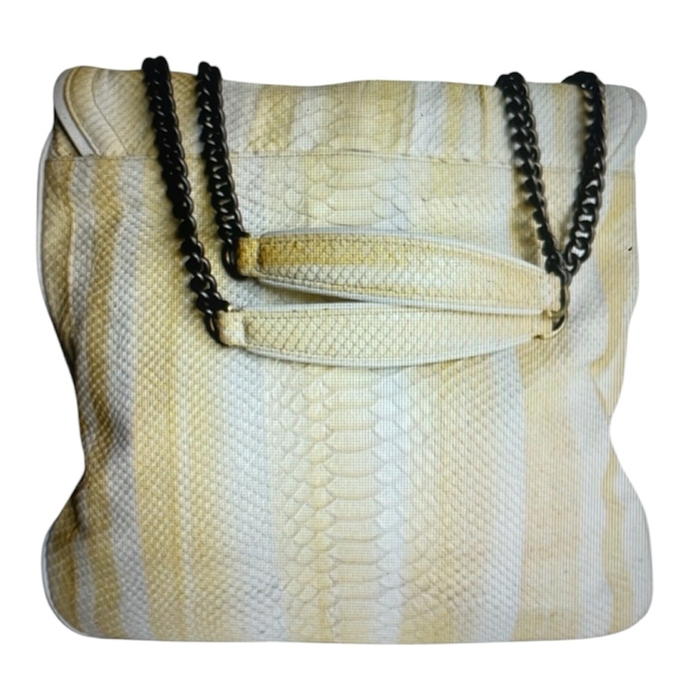 Rare Mcm Yellow Python Snakeskin Messenger Bag - image 5